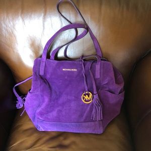 Micheal kors suede purple purse *offers welcomed*